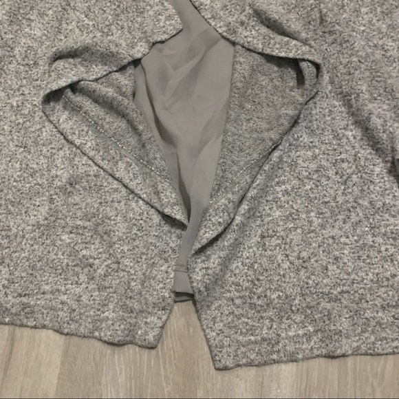 Juicy Couture Gray Sheer Back Cardigan Sweater Sz L - Picture 4 of 8